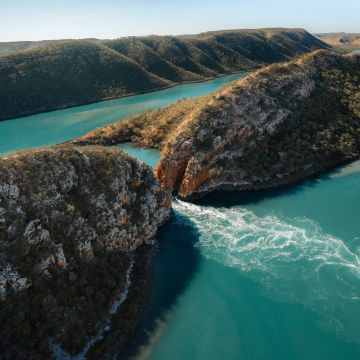 Horizontal Falls, Kimberley, Australia, Tourist attraction, 5K, Aerial view