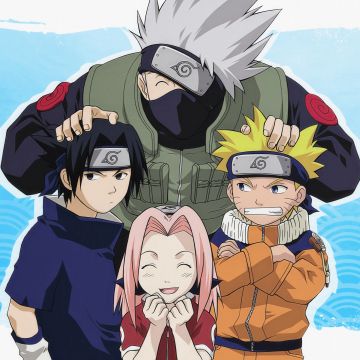 Naruto Team 7, 5K, Sasuke Uchiha, Sakura Haruno, Kakashi Hatake, Naruto Uzumaki