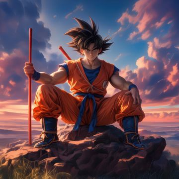 Goku, Power Pole, Dragon Ball, 5K