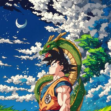 Son Goku, Shenron, Dragon Ball Z, 5K