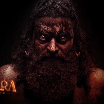 Rishab Shetty, Kantara: Chapter 1, 5K, Dark background, 2025 Movies