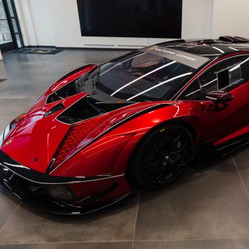 Lamborghini Essenza SCV12, 2024, 5K, 8K, Red cars