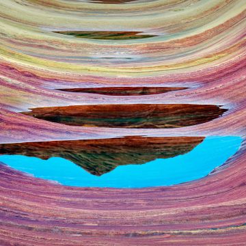 The Wave, Sandstone plateau, Rock formations, Colorful, Coyote Buttes, Arizona, 5K