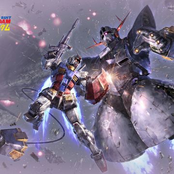 RX-78-2 Gundam, MSN-02 Zeong, Boss Fight, Mobile Suit Gundam, 5K