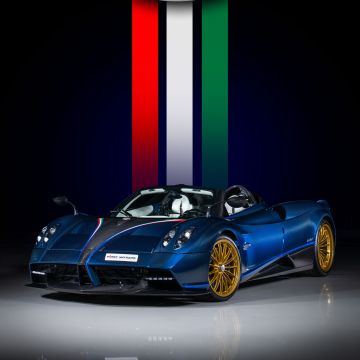 Pagani Huayra Roadster, Dark aesthetic, Supercar, Dark background