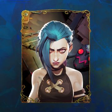 Arcane, Jinx, Arcane: League of Legends, Season 2, 5K, Blue background