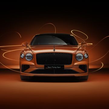 Bentley Flying Spur, Orange aesthetic, Luxury cars