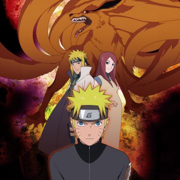 Naruto Uzumaki, Family, Minato Namikaze, Kushina Uzumaki, Kurama, 5K