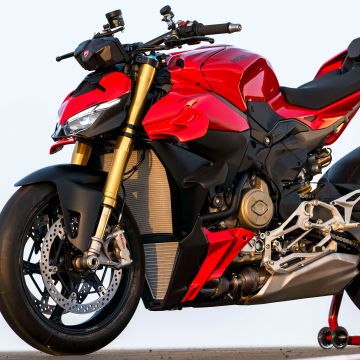 Ducati Streetfighter V4, 2025, Streetfighter motorcycles, 5K, Red bikes