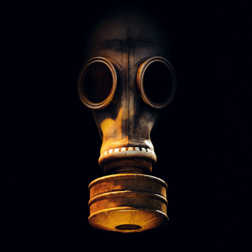 STALKER 2, Gas mask, Dark background, 5K