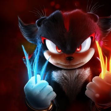 Sonic the Hedgehog 3, Shadow, 5K, 2024 Movies, Dark background, Shadow the Hedgehog