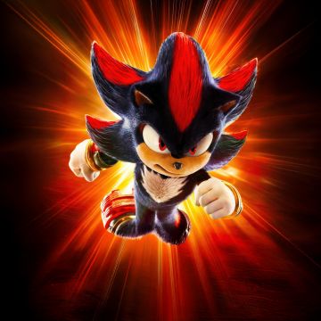 Shadow, Sonic the Hedgehog 3, 2024 Movies, Dark background, 5K, 8K, Shadow the Hedgehog