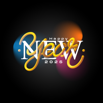 Happy New Year 2025, Dark background, 5K, 2025 New Year, Typography