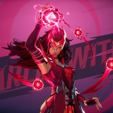 Scarlet Witch, Marvel Rivals, 2024 Games, 5K, Red aesthetic