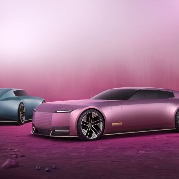 Jaguar Type 00, Concept cars, Pink aesthetic, Pink background