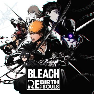 Bleach Rebirth of Souls, Key Art, 2025 Games, 5K, Black and White, Rukia Kuchiki, Ichigo Kurosaki, Sosuke Aizen