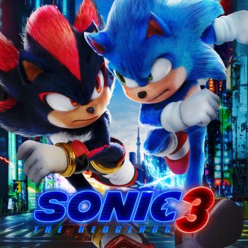 Sonic the Hedgehog 3, Cover Art, 2024 Movies, Shadow the Hedgehog, 5K