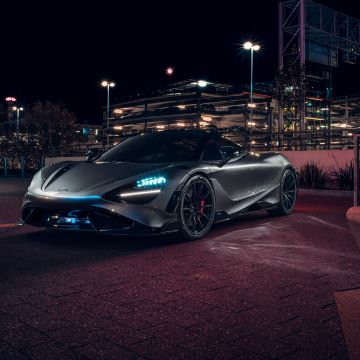 McLaren 765LT, Night illumination, Urban, Sports cars, Night photography, Night City, Dark Mode