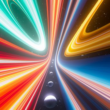 Vibrant, Cosmic scene, Light Streaks, Futuristic, Planets, Galaxy, Warp, Multicolor, Celestial, Colorful space, 5K, Stars, Aesthetic, Infinity, Motion, Dynamic, Bright, Radiant, Universe, Illumination, Neon, Velocity