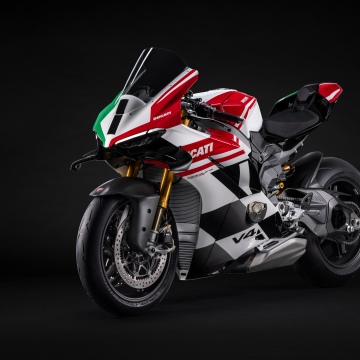 Ducati Panigale V4 Tricolore, 2025, Sports bikes, 5K, 8K, Dark background