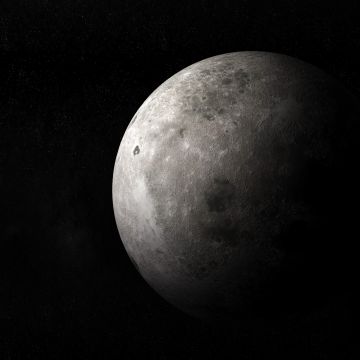 Moon, Black background, Planet, Full moon