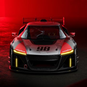 Audi R8 LMS GT3, Red aesthetic, Red background