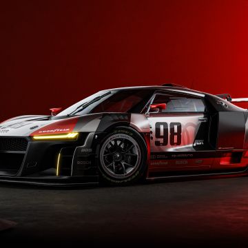 Audi R8 LMS GT3, CGI, Red background