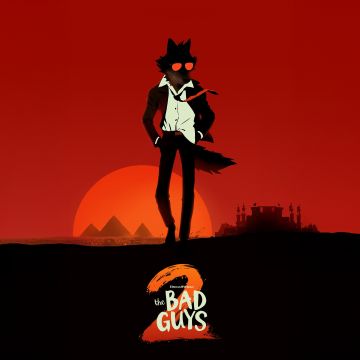 The Bad Guys 2, 2025 Movies, Animation movies, Red background, 5K