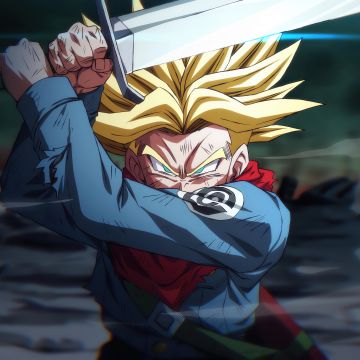 Trunks, Sword, Dragon Ball Z, 5K