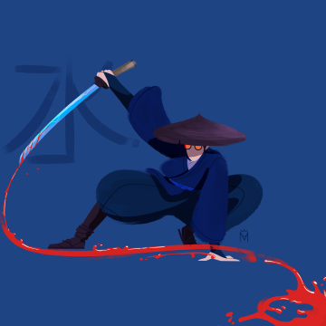 Blue Eye Samurai, Mizu, Minimal art