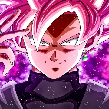 Super Saiyan Rose, Dragon Ball Super, Goku, Pink background, 5K