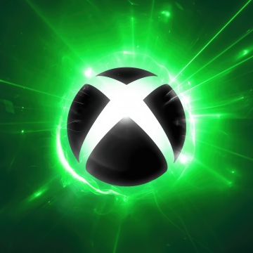 Xbox logo, Green aesthetic, 5K, Green background, Glowing