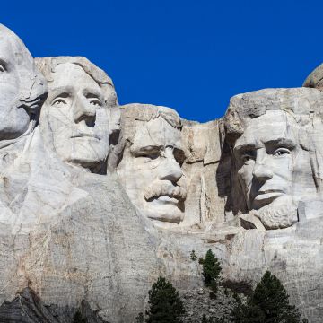 Mount Rushmore, Presidents, South Dakota, Black Hills, Blue Sky, George Washington, Thomas Jefferson, Theodore Roosevelt, Abraham Lincoln