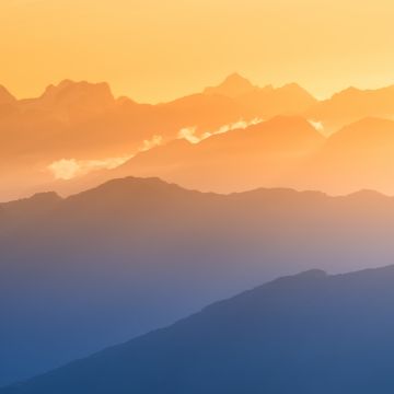 Southern Alps, 8K, New Zealand, Sunset, Clouds, Mountain View, 5K