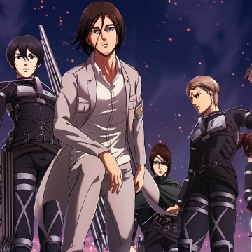 Attack on Titan, Character poster, Mikasa Ackerman, Eren Yeager, Levi Ackerman, Hange Zoe, Armin Arlert, Final season