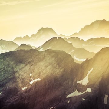 Southern Alps, New Zealand, Aerial view, Mountain Peak, Glacial, Snow, 5K, 8K