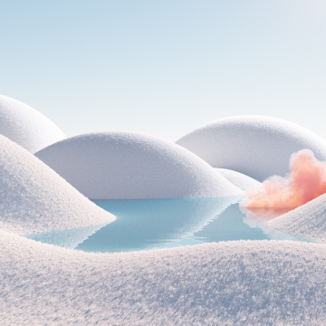 CGI, Landscape, 5K, White aesthetic, Infrared vision, Daylight, Body of Water