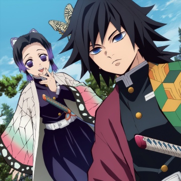 Shinobu Kocho, Giyu Tomioka, Tanjiro Kamado, Demon Slayer: Kimetsu no Yaiba, 5K