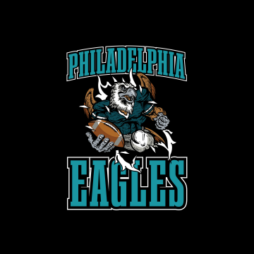 Philadelphia Eagles, Logo, Black background, 5K