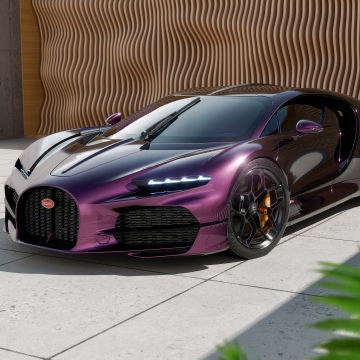 Purple aesthetic, Bugatti Tourbillon, 5K, Modern car, Exotic car, Luxury cars