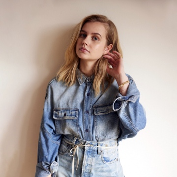 Angourie Rice, Denim outfit, Australian actress, 5K, Blonde