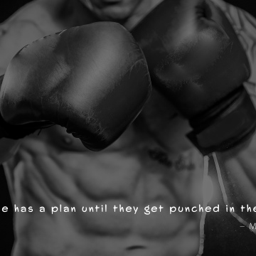 Boxing, Monochrome background, Punch, Mike Tyson, Popular quotes, Dark background