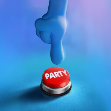 Smurfette, Smurfs, 5K, 2025 Movies, Blue aesthetic, Party, Blue background, Animation movies