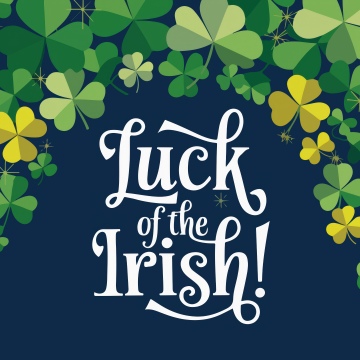 Luck of the Irish, Greeting Card, St. Patrick's Day, Shamrock, Four-leaf clovers, 5K, Green aesthetic, Irish, Festive season