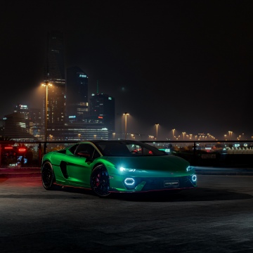 Lamborghini Temerario, Riyadh, Saudi Arabia, Night, 5K