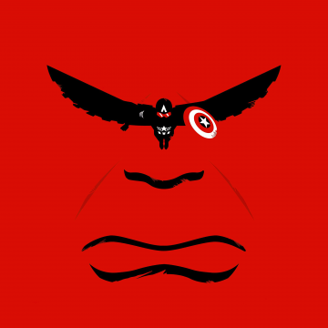 Captain America: Brave New World, Minimalist, Red background, 2025 Movies, 5K, Thunderbolt Ross (Red Hulk)