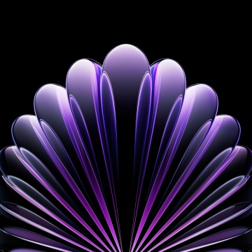 Purple abstract, Metallic, Luxury, Geometric, AMOLED, Black background, Oppo Find N5, Stock, Symmetry, 5K