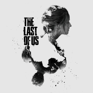 Abby, The Last of Us (Season 2), 2025 Series, White background, Monochrome, 5K, 8K