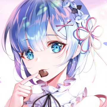 Rem, Re:Zero, 5K, Anime girl