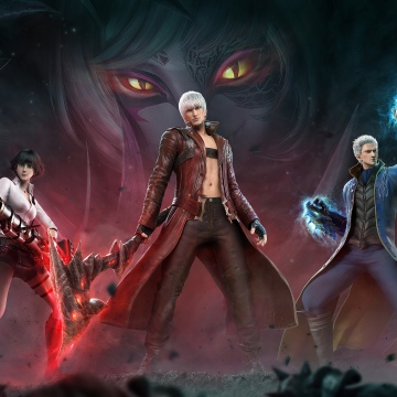 Devil May Cry: Peak of Combat, Game poster, Dante, Vergil, Lady (Devil May Cry)